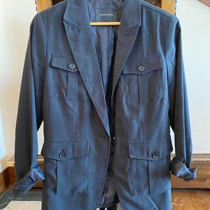 Banana Republic office wear, belted, safari blazer.